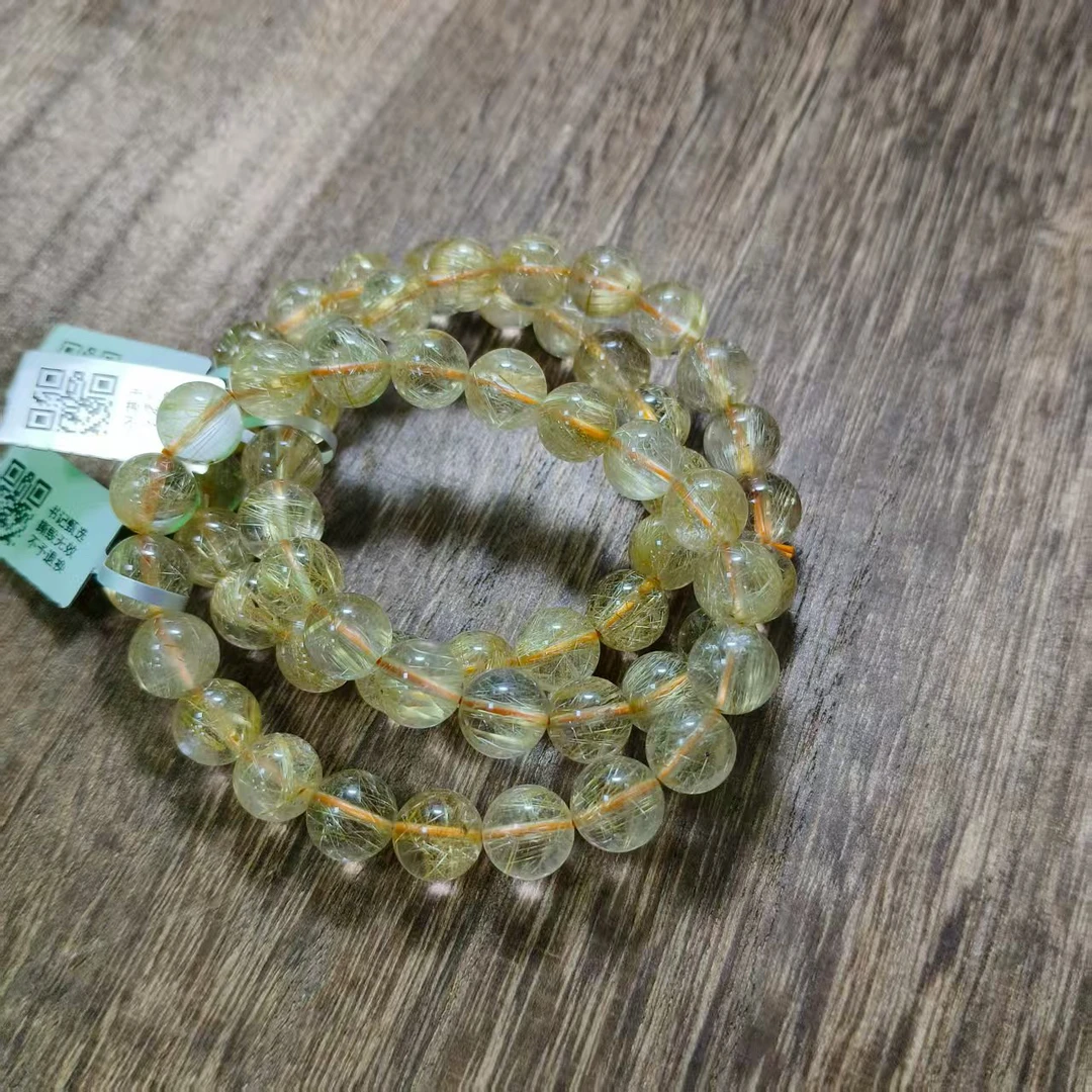 【书记甄选】金发晶单圈手链约10mm 多样性发一件 1205BB
