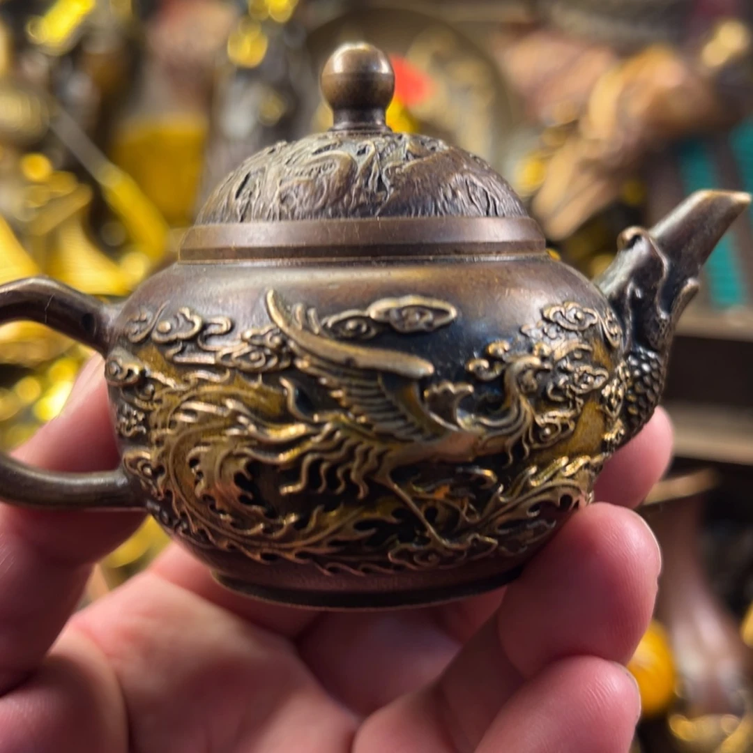 茶壶香炉铜器摆件