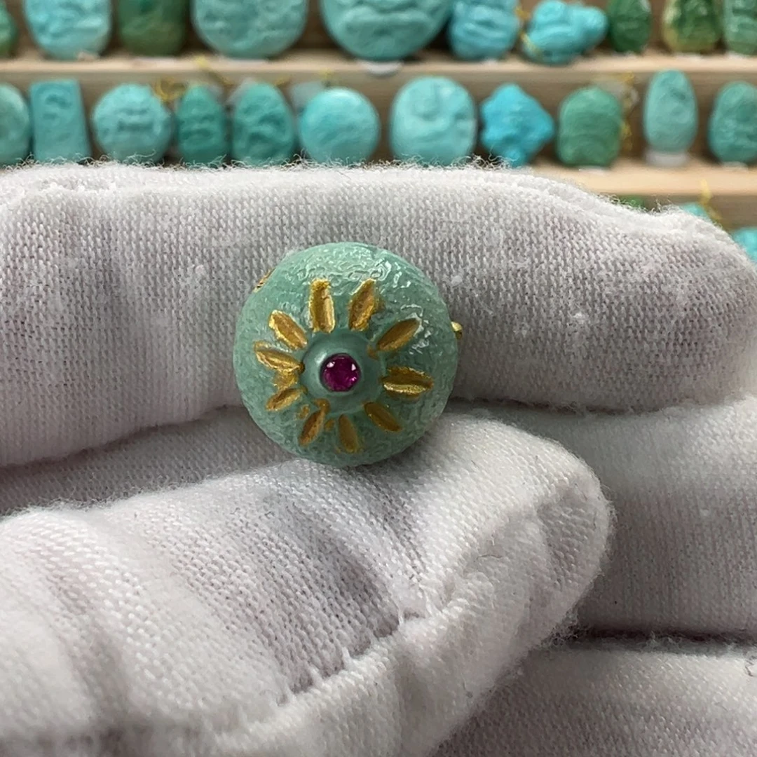 未镶嵌绿松石太阳花13mm