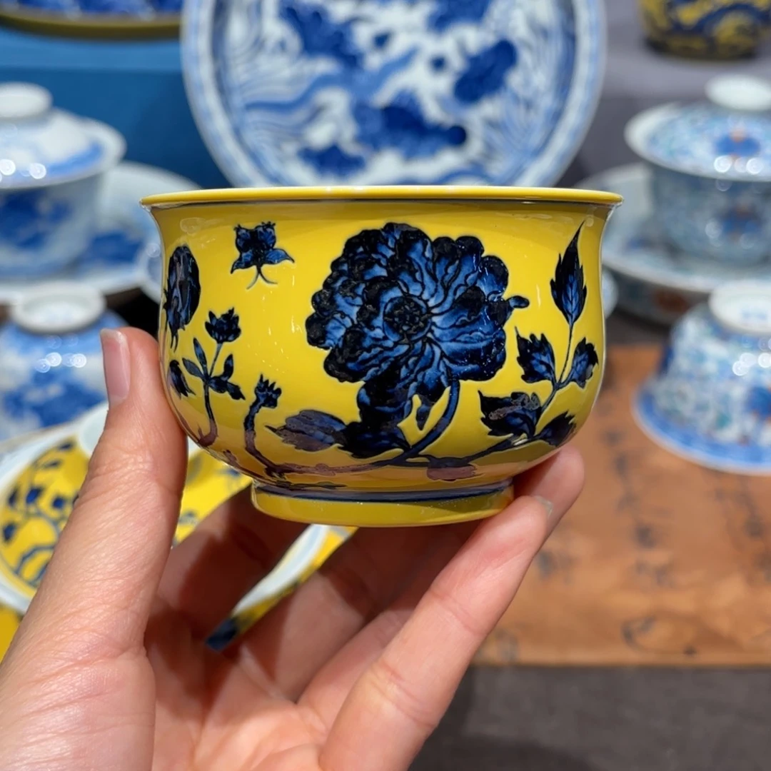 瓷片手工手绘陶瓷茶具
