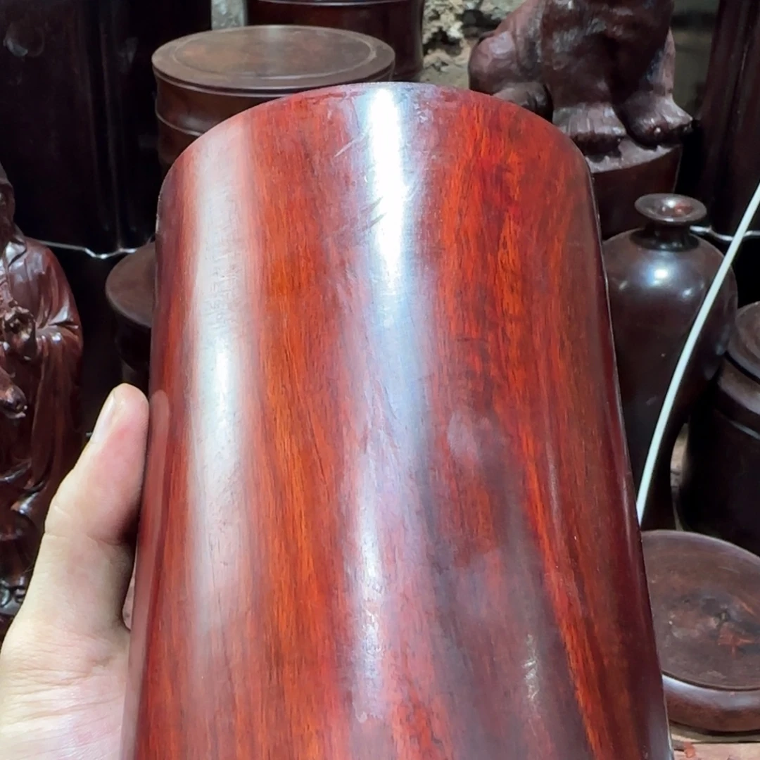 木印度小叶紫檀笔筒