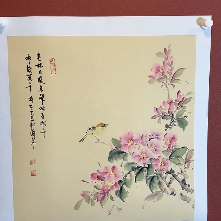国画听兰老师花鸟