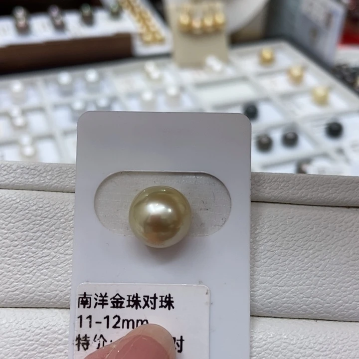裸珠海水珍珠中金圆裸珠11.6
