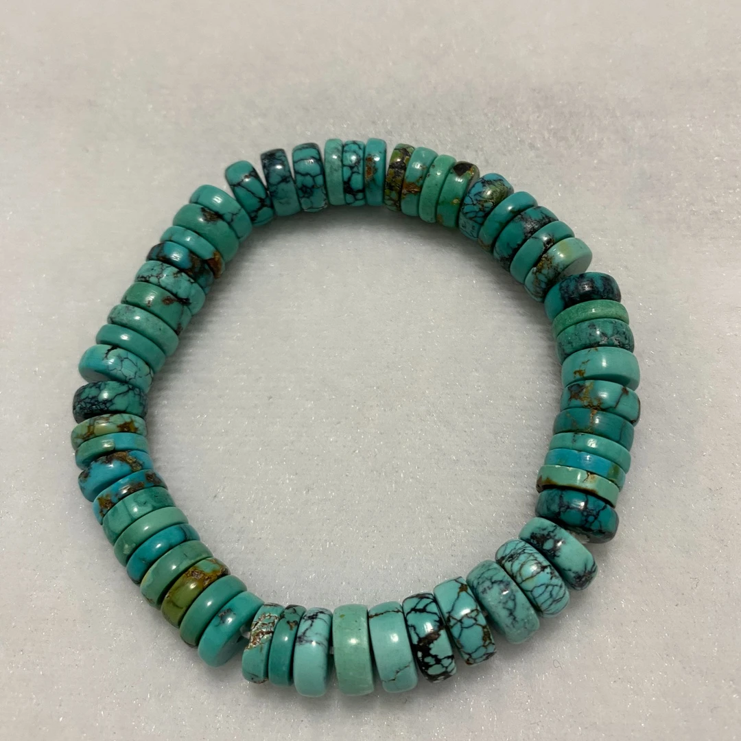 天然原矿玉化药片手串