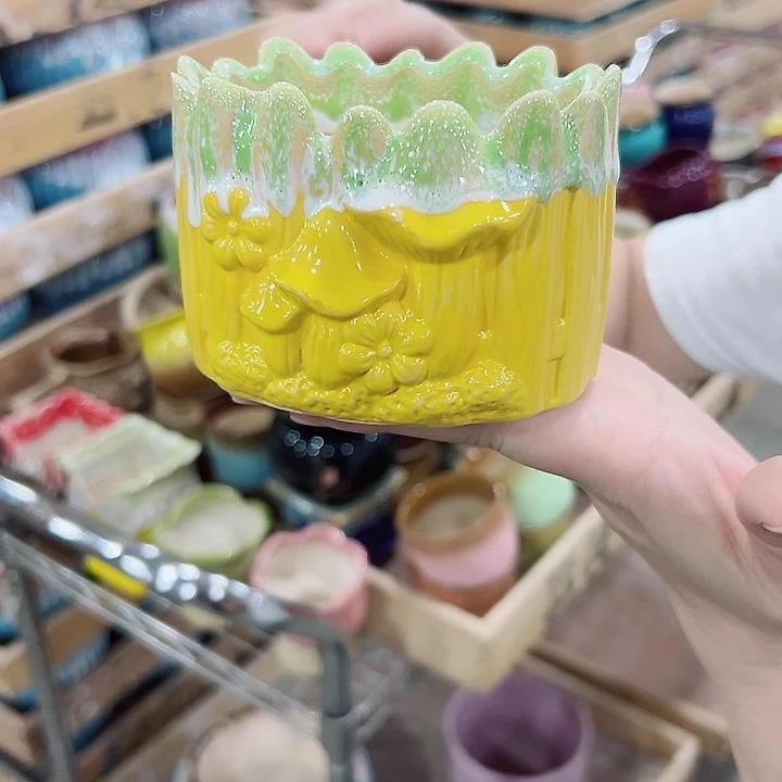 有孔，满10元发货多肉陶瓷花盆