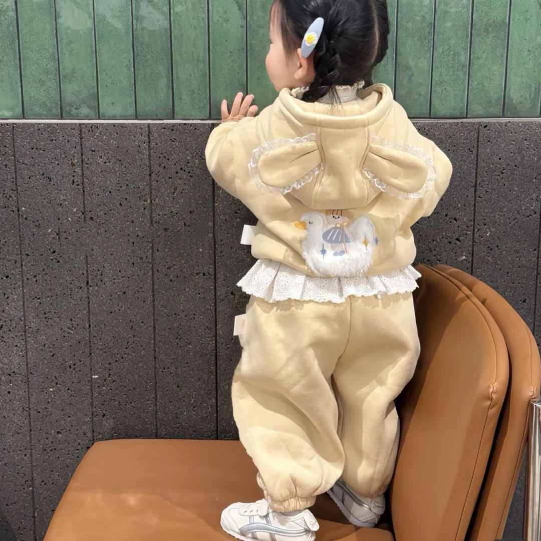 奶黄包加绒一体绒兔子套装