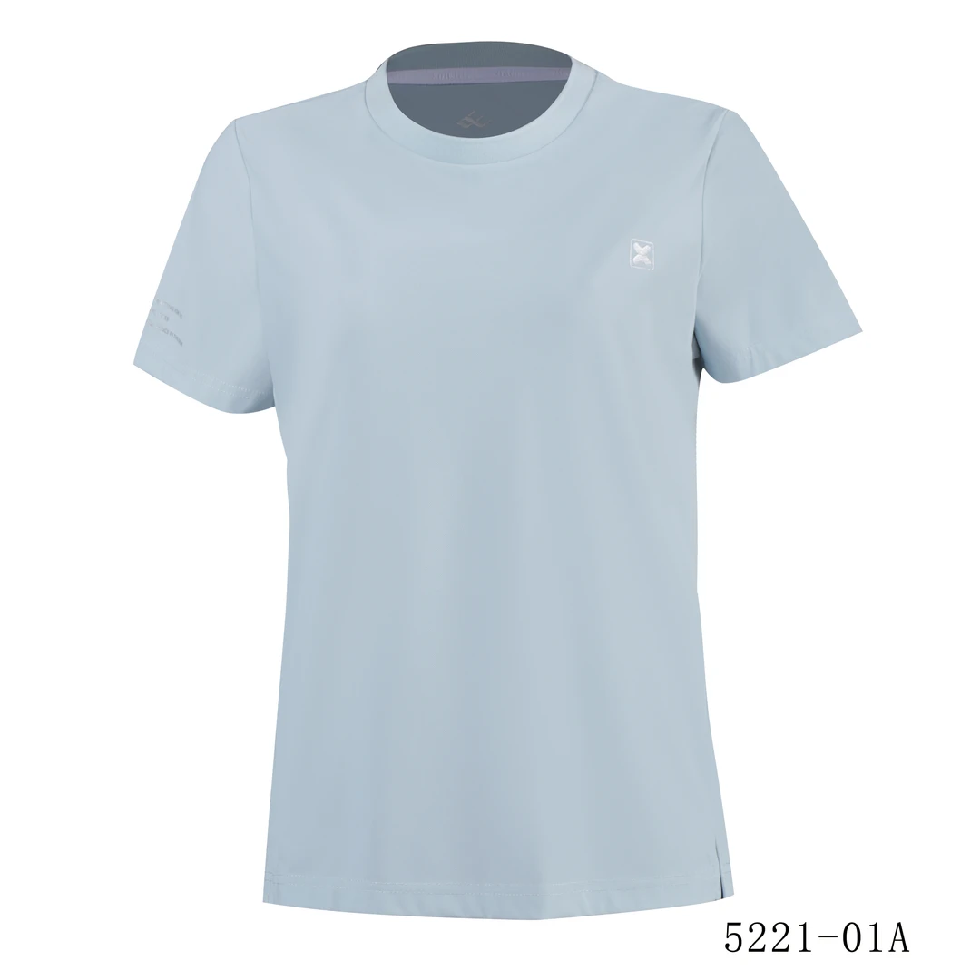 山东魏桥向尚运动女式T恤5221-01蓝7143紫7144米白7145黑色7146