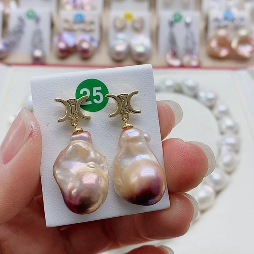 【闪购商品】淡水珍珠耳饰银S925镶嵌