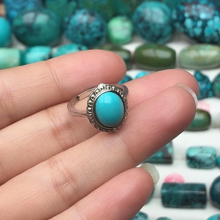 湖北松石925女士戒指