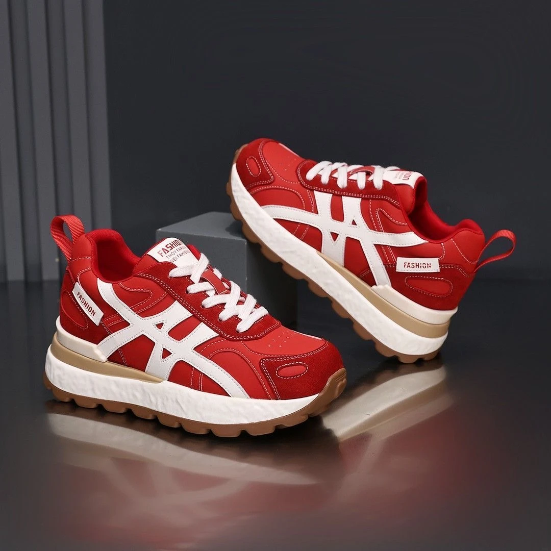 老爹鞋女2025新款秋季鞋子女爆款厚底增高轻便软底阿甘休闲运动鞋