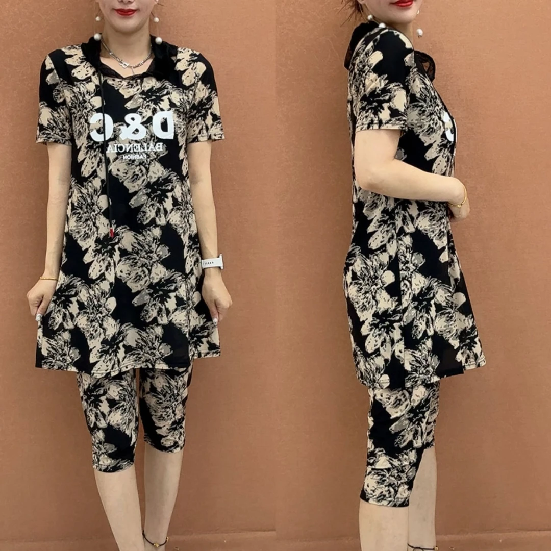 JXL高端气质帽款洋气显瘦两件套装