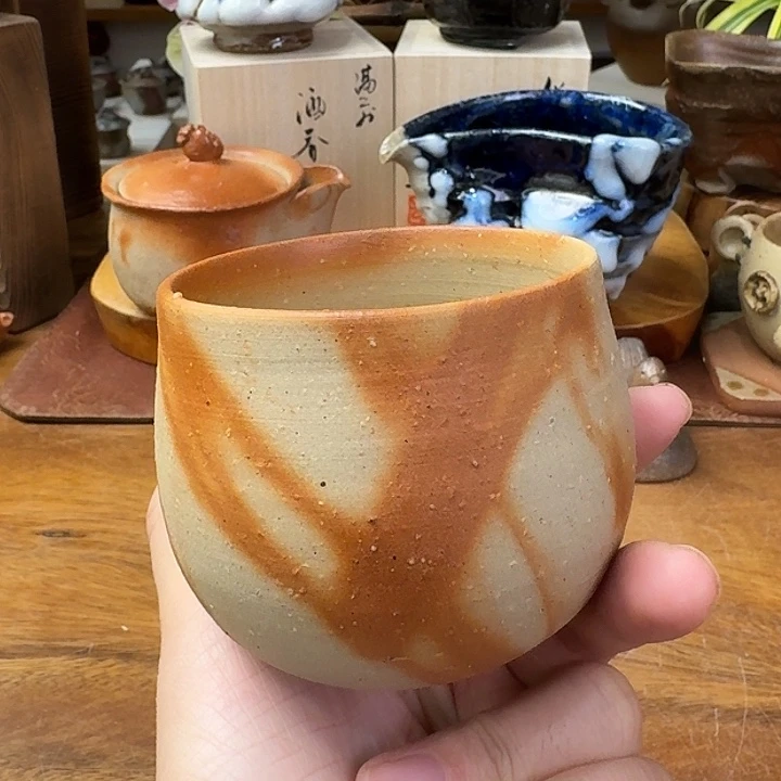 原田圭二备前烧绯襷汤吞福利一口价