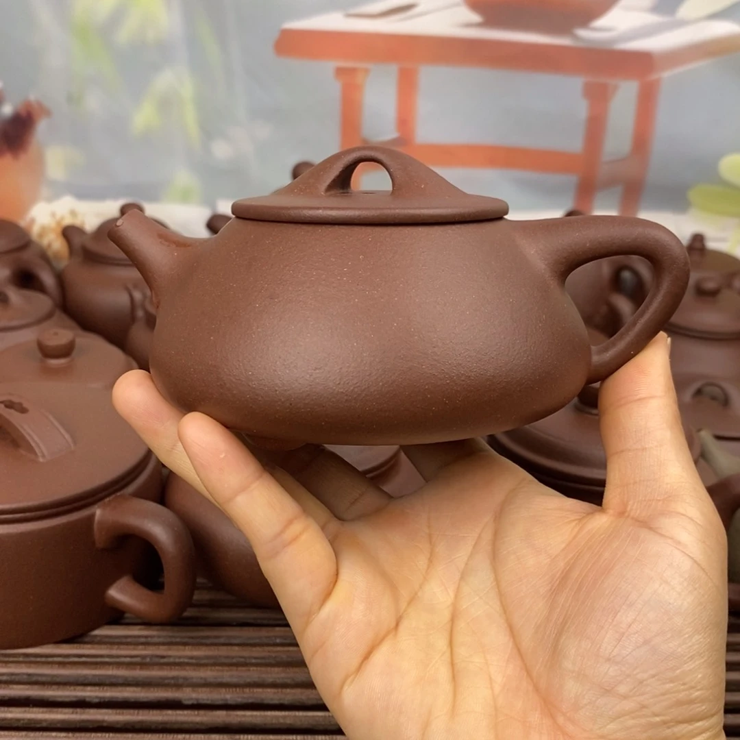 茶壶紫砂240cccc羊角山紫泥景舟石瓢