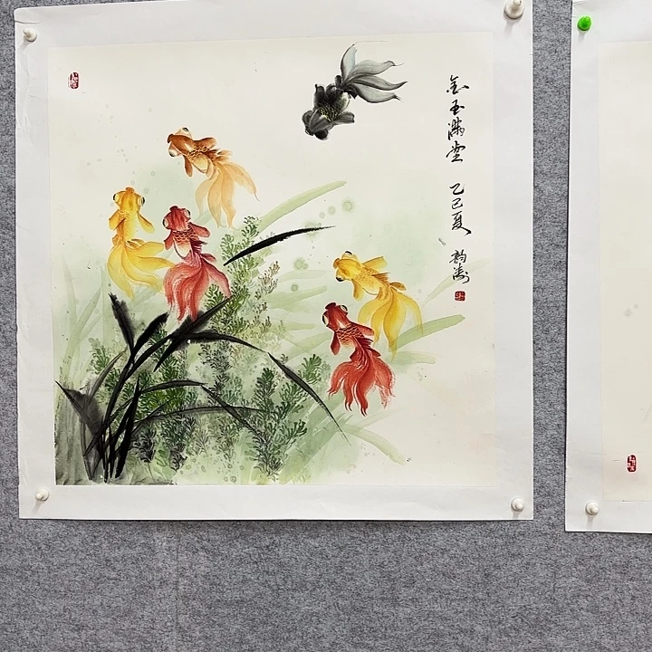 国画花鸟等多种鸟类的栖息