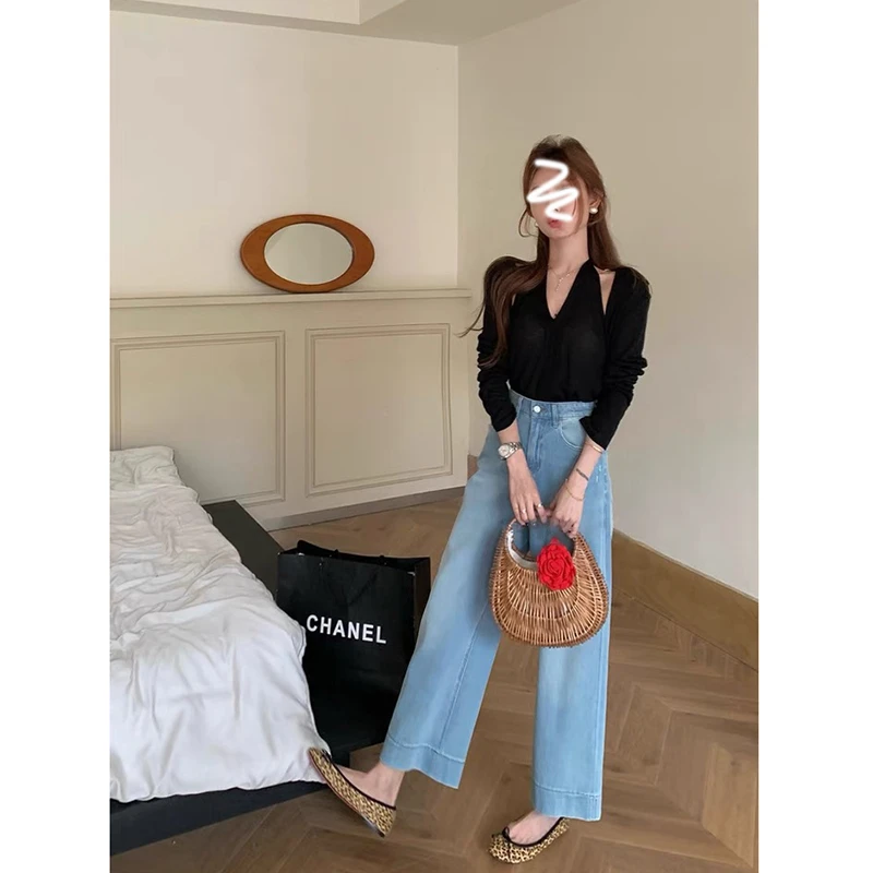 【大仙家】C271十三行夏款韩式微弹牛仔裤舒适时尚百搭女士夏季