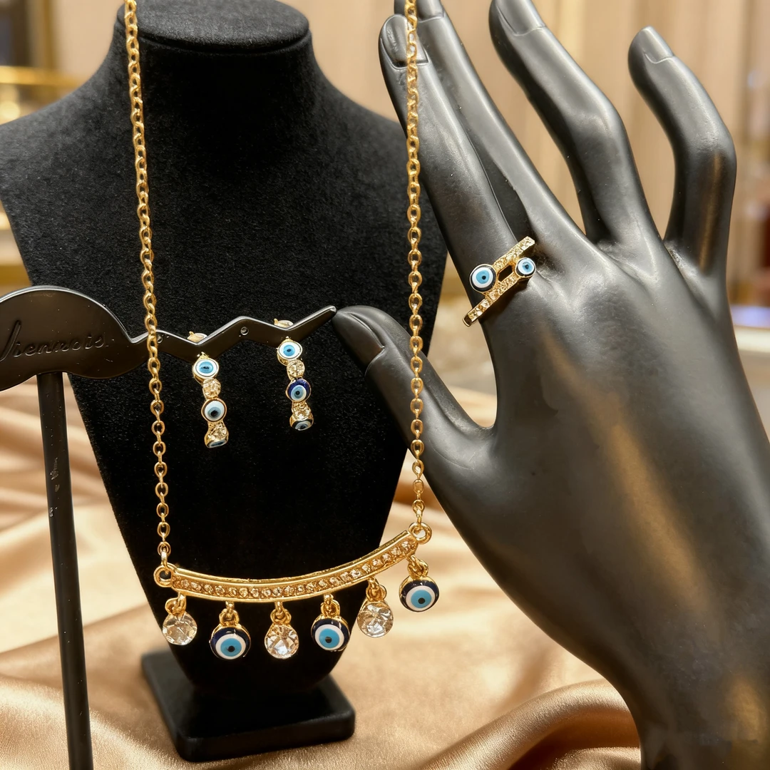 钛钢项链 铜合金金色圆形时尚百搭个性项链