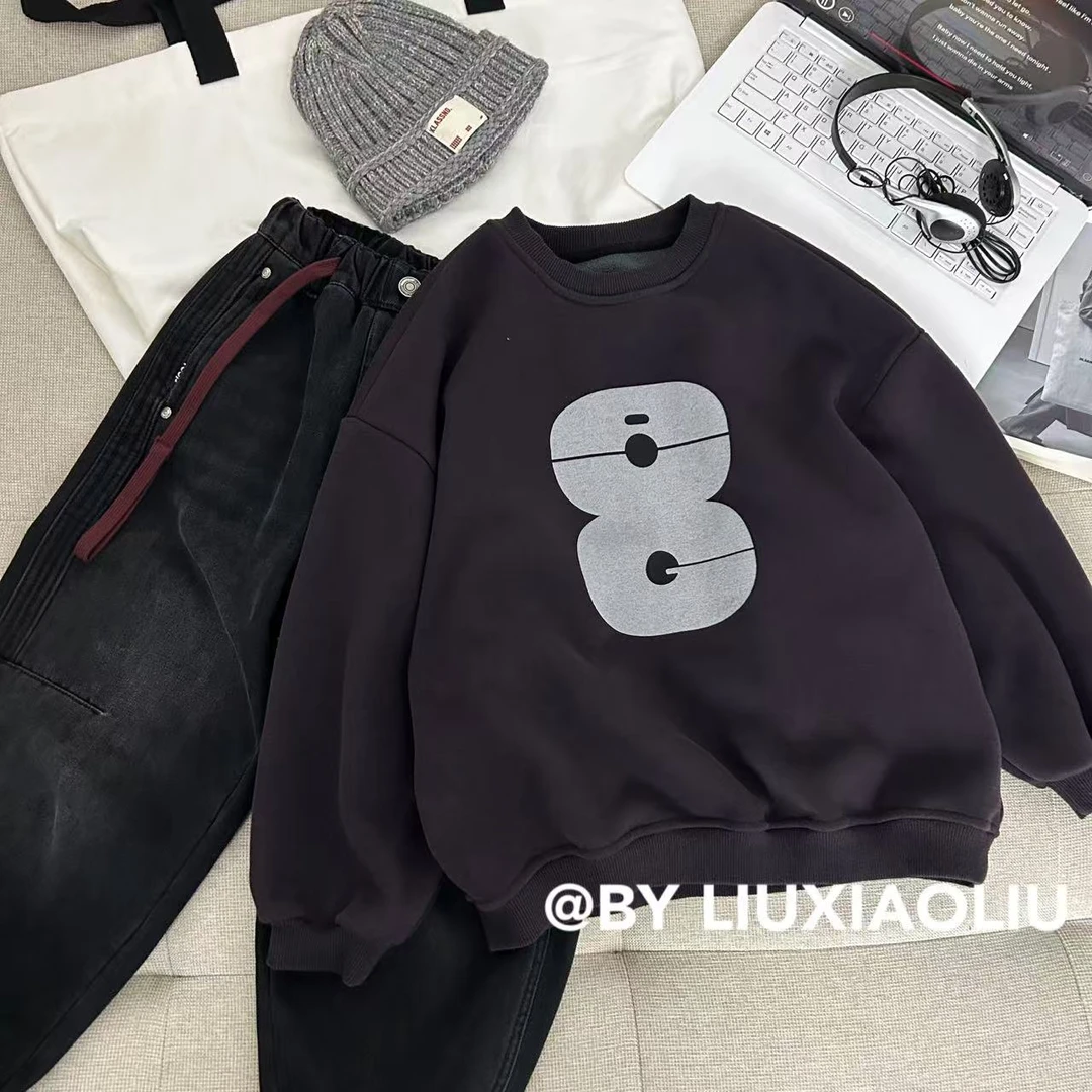 杭州六小六正版BY LIUXIAOLIU秋冬季儿童加绒卫衣17632