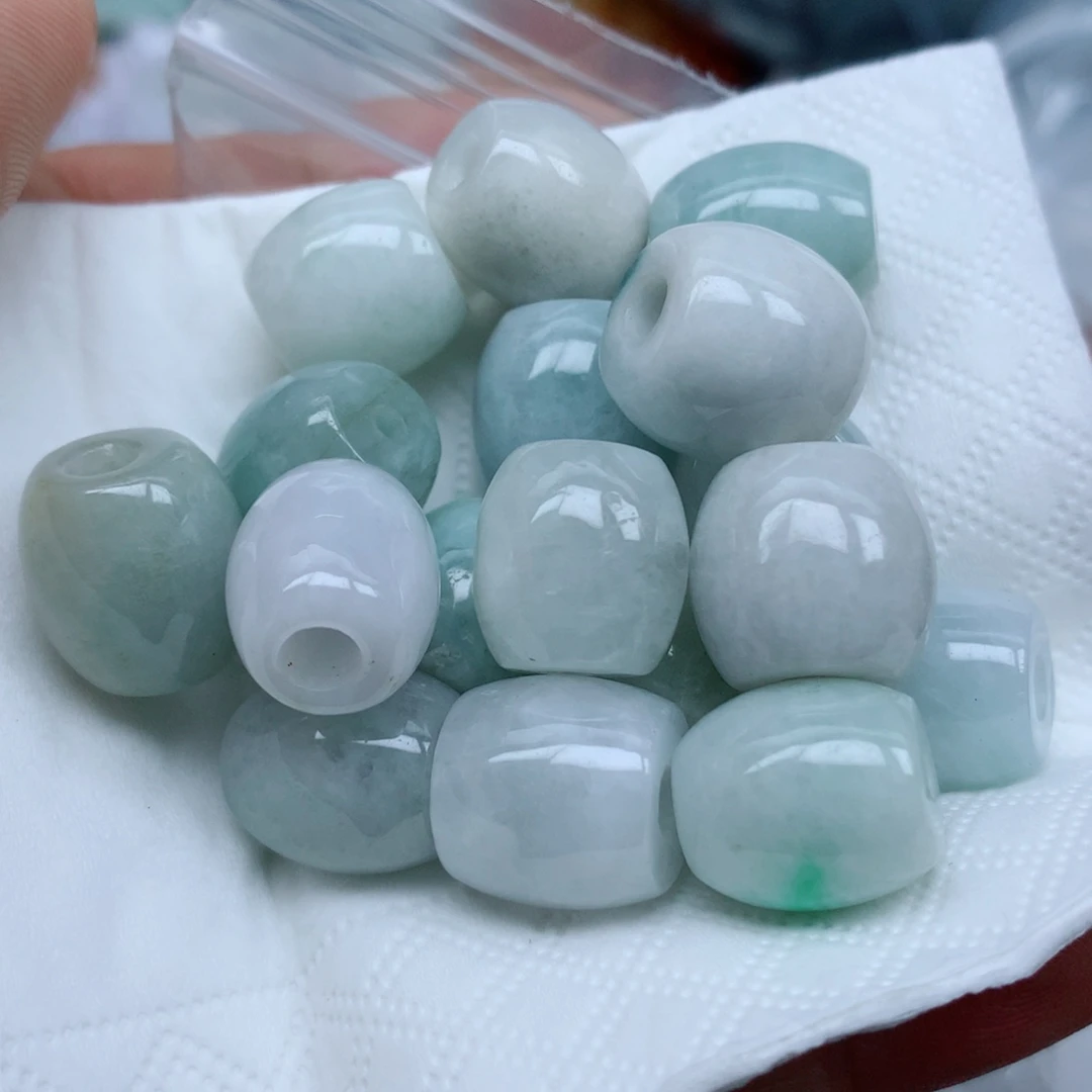 翡翠未镶嵌项链珠子批发