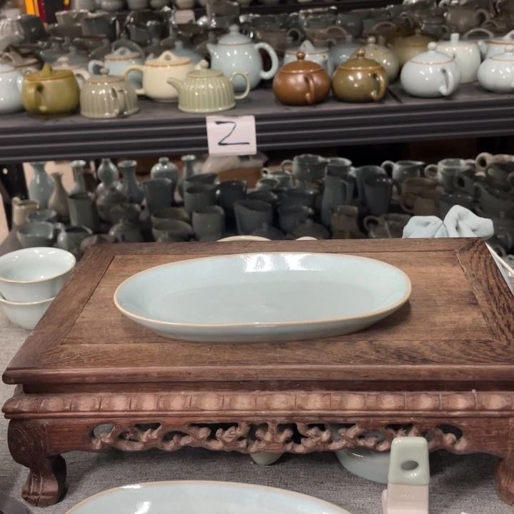 摆件天青定制碟子