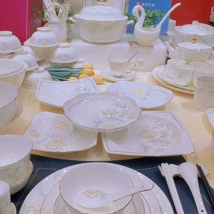 45%以上骨粉骨瓷描金清雅碗单拍