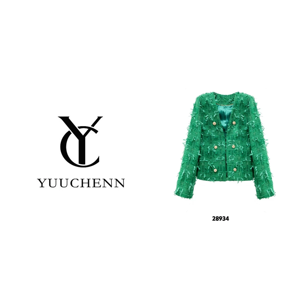 YUUCHENN  立体剪裁小香风外套女春装显瘦职场穿搭外套