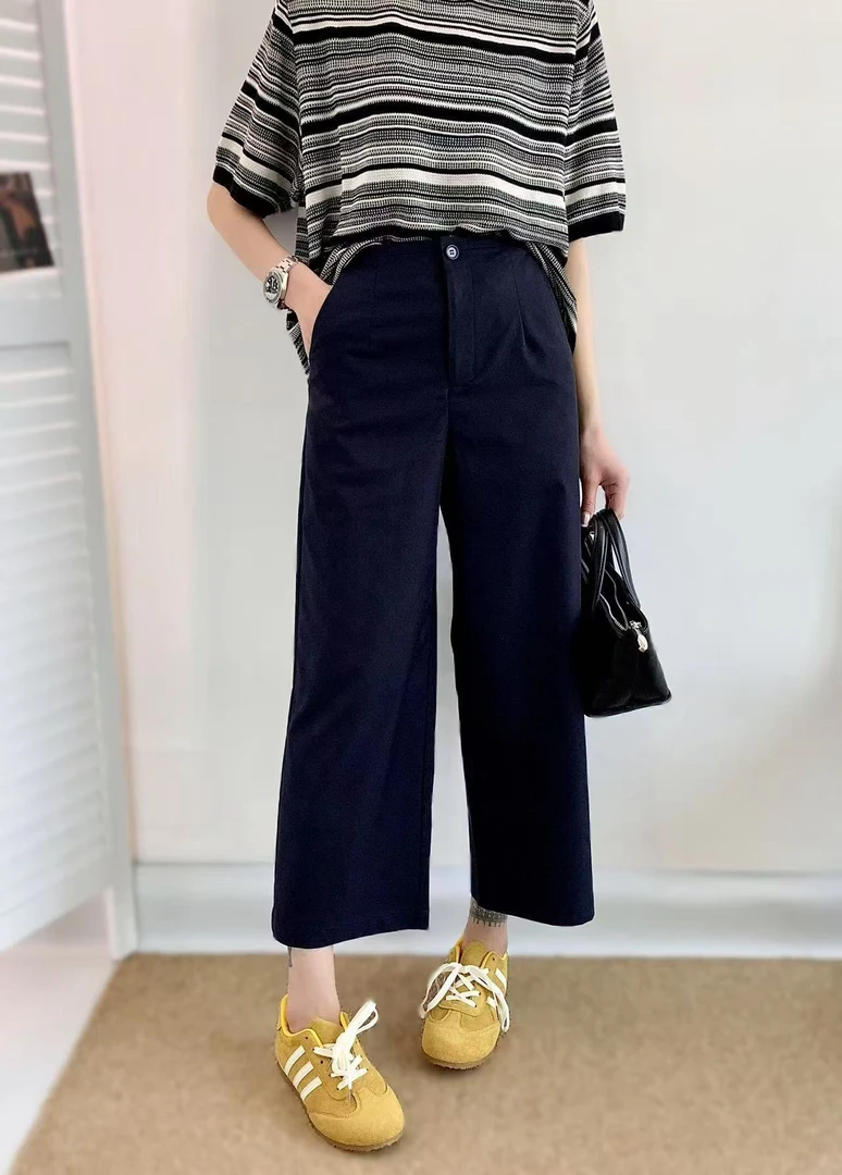 夏季薄款洋气减龄九分直筒裤3132