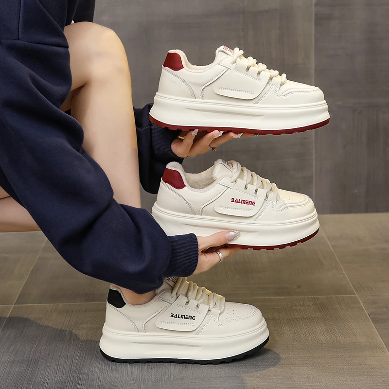 【姗姗专属】厚底小白鞋女鞋2025新款爆款百搭休闲棉鞋板鞋单鞋女