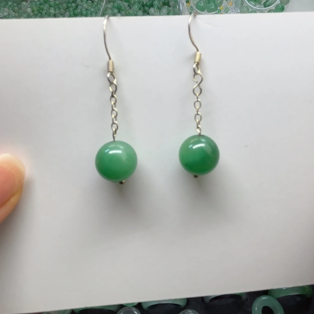 石英质玉（非洲翠）未镶嵌戒指  珠子  手镯冰绿珠子耳坠