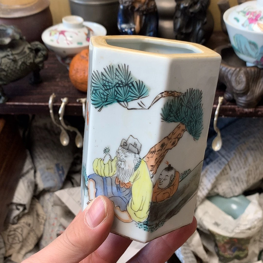 紫砂财神到家越过越发恭喜发财