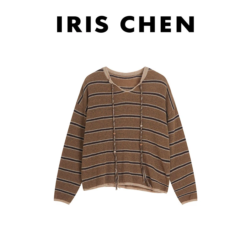 【现货】IRIS CHEN 部落 2025秋冬“天丝羊绒羊毛羊驼毛”休闲针织衫