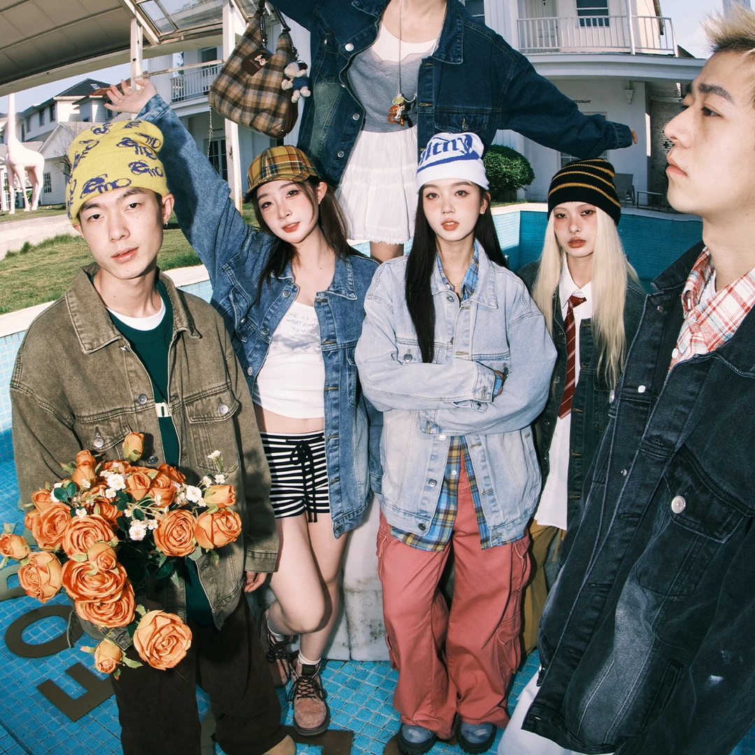 lemanism美式潮流复古水洗牛仔外套男2025春秋季情侣款牛仔上衣