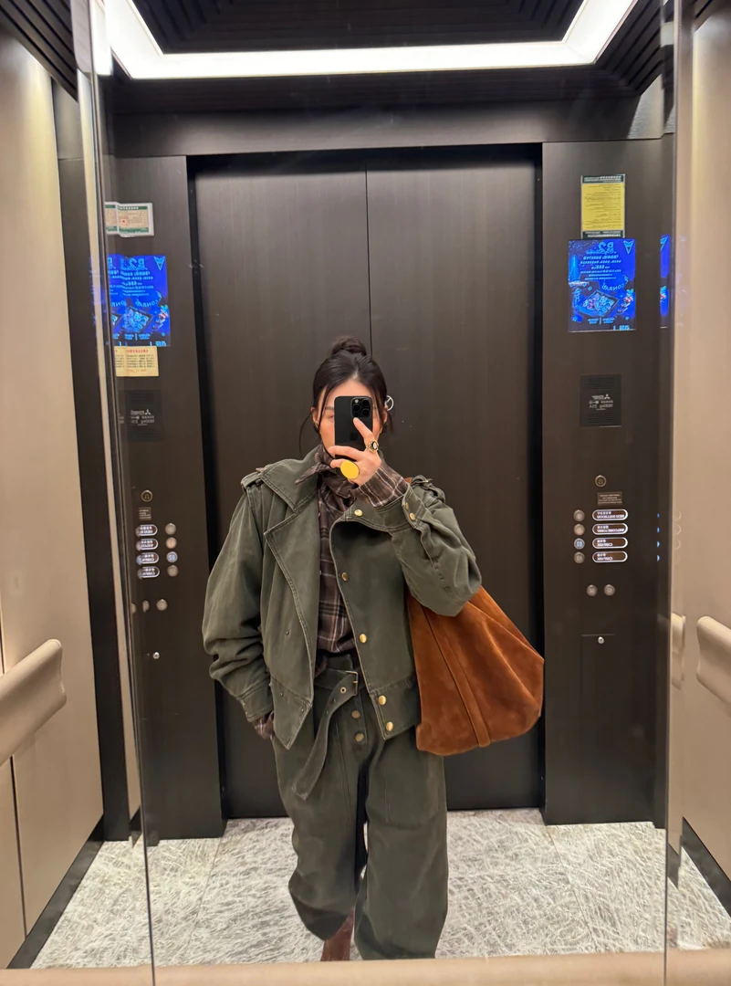 XIANPIN/鲜品【都市丽人】冬季新款复古休闲宽松韩版羽绒服套装