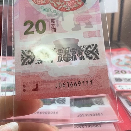 塑料小蛇钞061669111 倒置豹子号