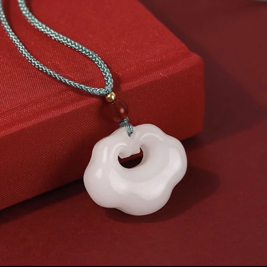 【陈鑫专属】时尚 百搭 如意锁 玉石项链吊坠-CH-2A