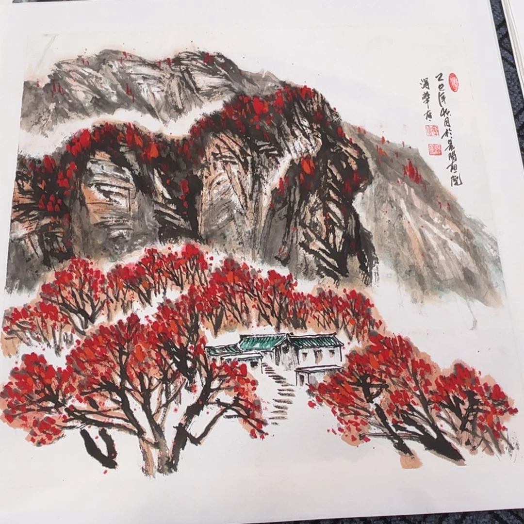 国画四尺斗方花鸟