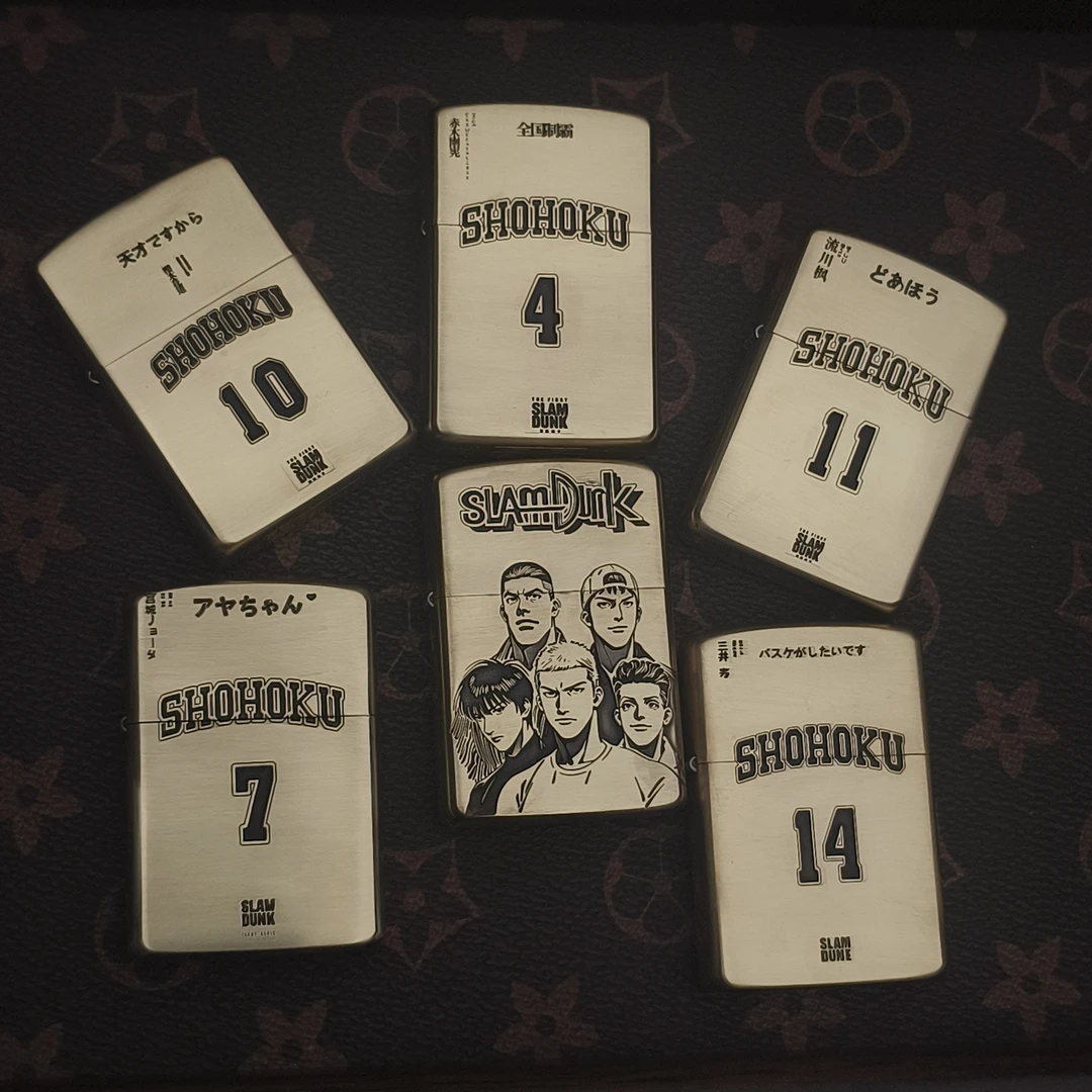 ZORRO二代佐罗灌篮高手套装黄铜深雕金属双面个性煤油打火机收藏