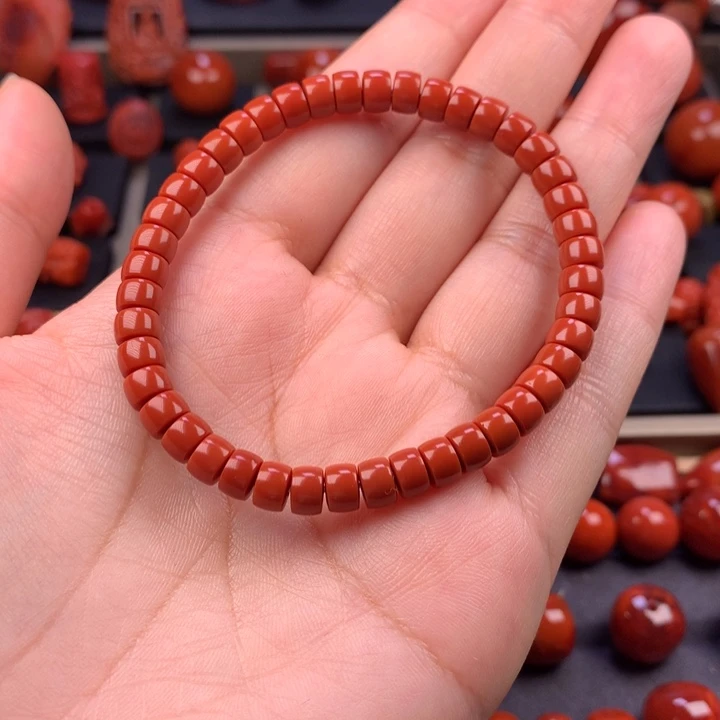 e***D南红玛瑙未镶嵌药片手串6MM+