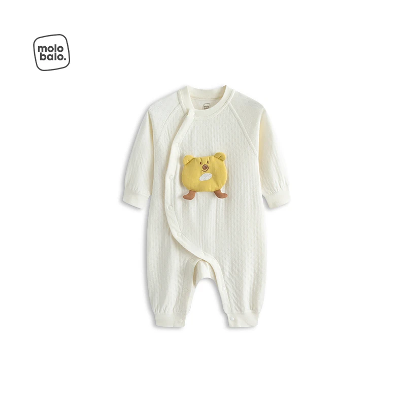 【吐司棉】麦拉贝拉婴儿纯棉连体衣男女宝宝春秋季长袖护肚爬服