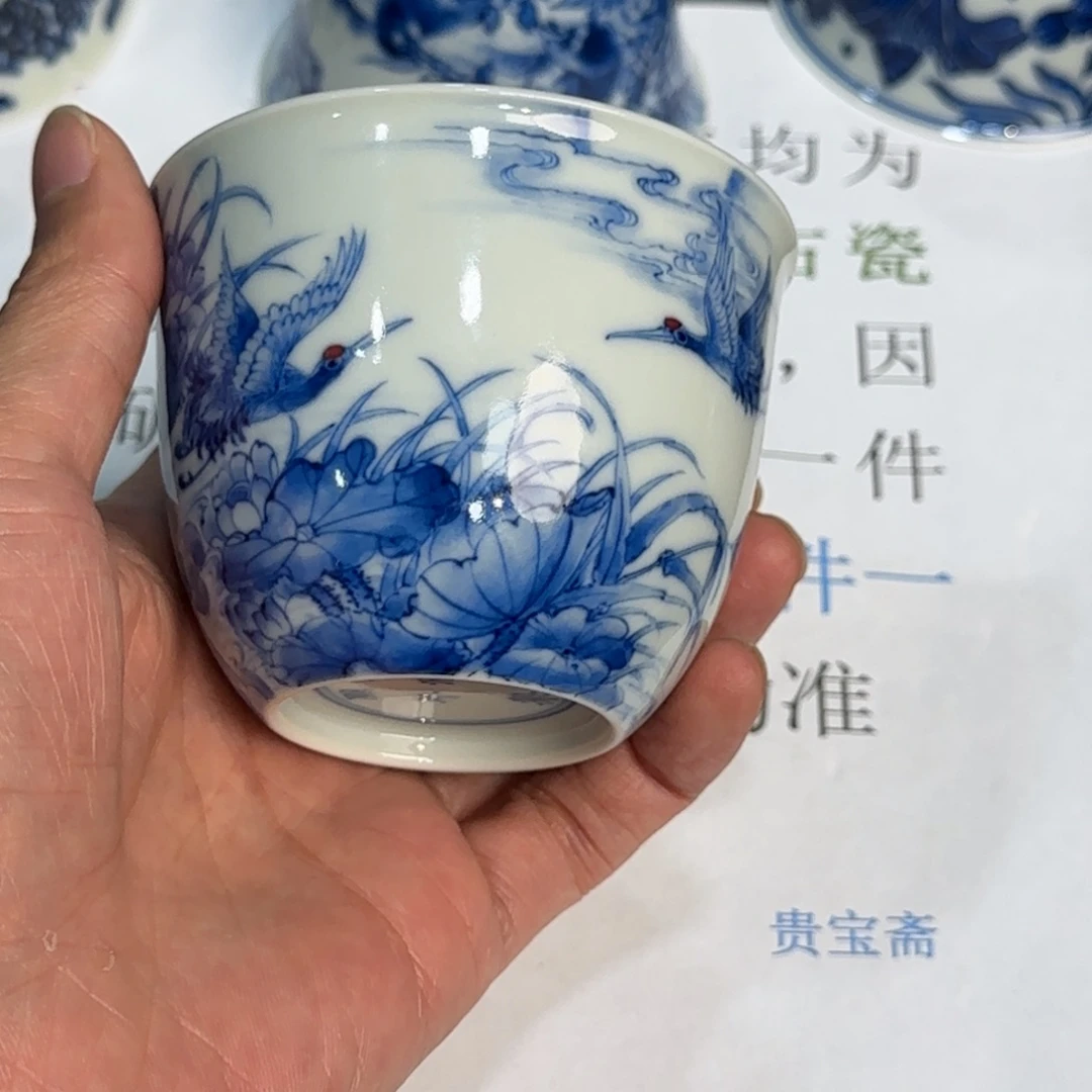 修***哥杯子瓷当代仿古精品全手工