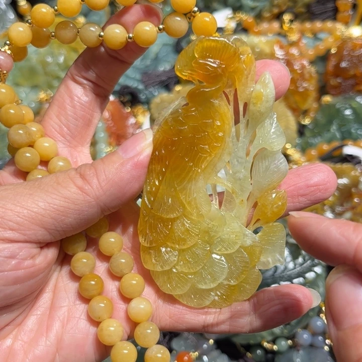 岫玉未镶嵌毛衣链