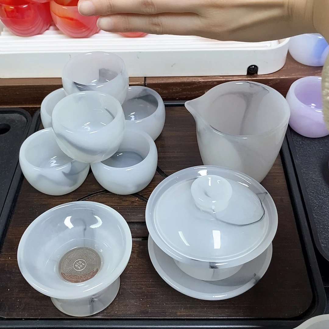 水墨琉璃茶具套装