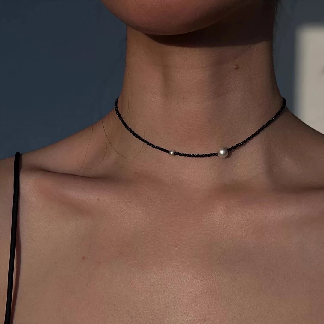 链子925银仿水晶 【W_ting】2025新款闪闪星辰925银饰项链1149