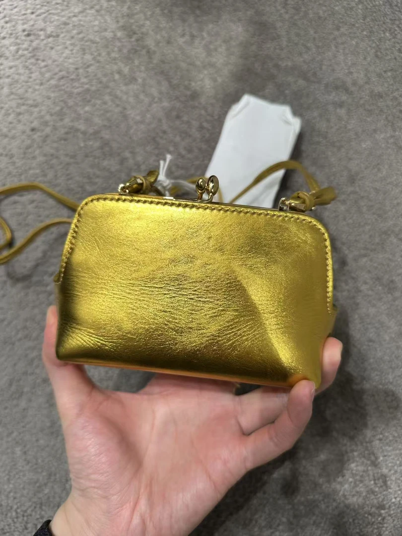 未使用 MaxMara jil sander 金色口金斜挎包