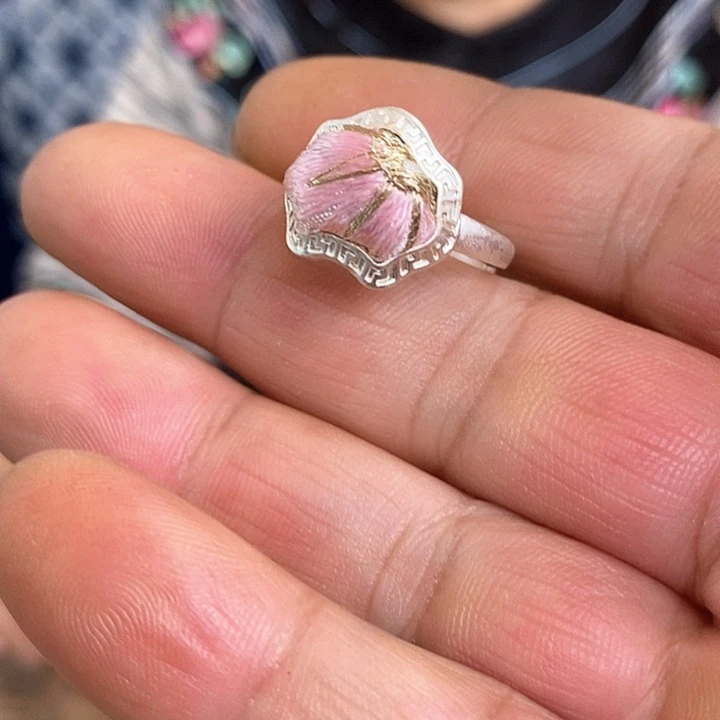 无925银如意银戒指
