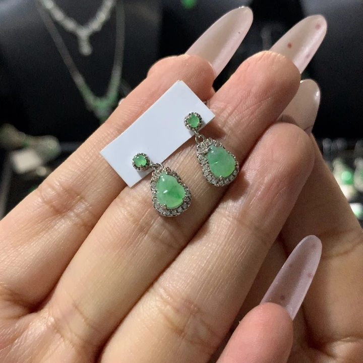 翡翠银S925镶嵌戒指