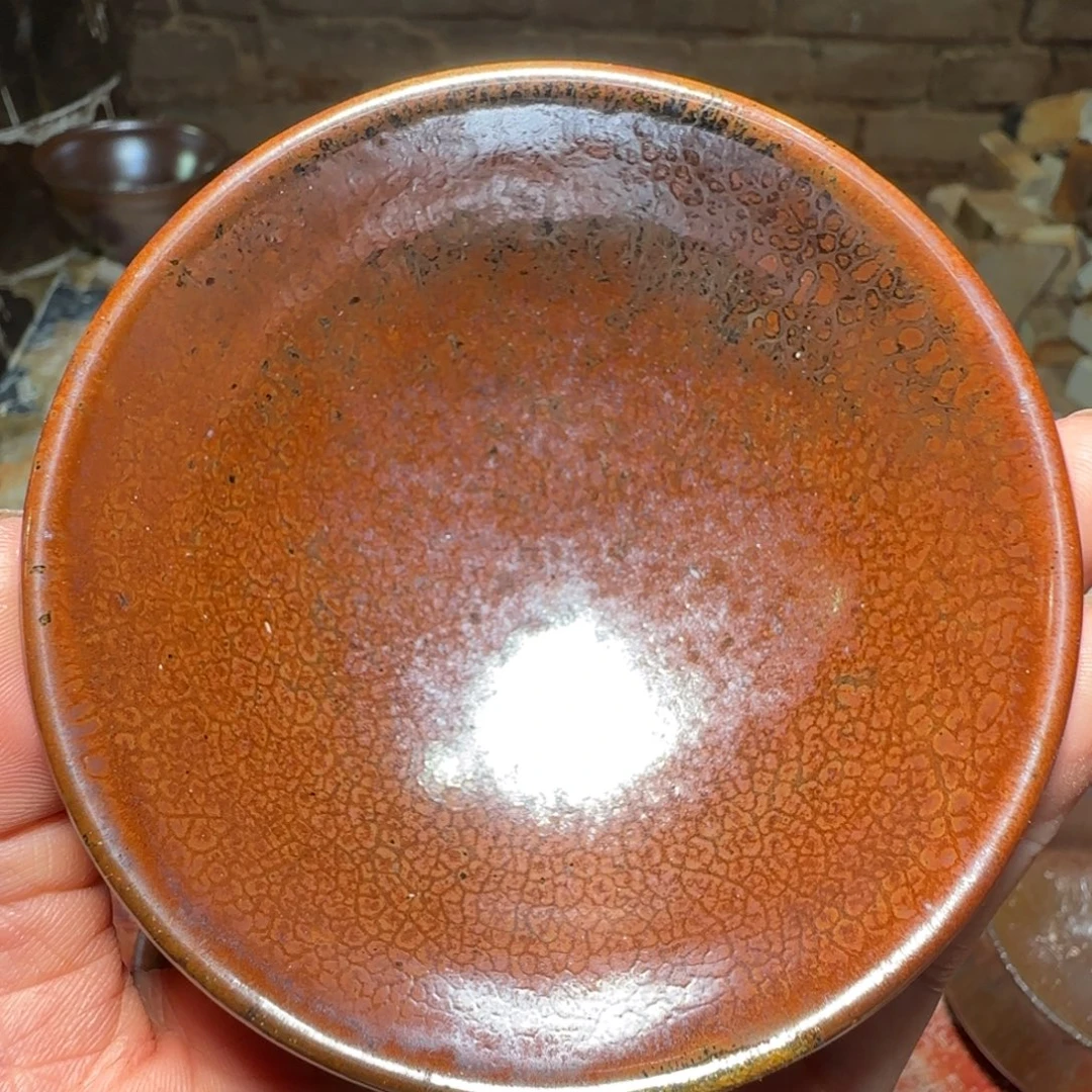 柴烧建盏茶盏茶杯490