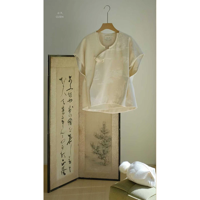 泊风ozen【云间玉兔】设计师改良汉服羊毛复古马甲背心外套