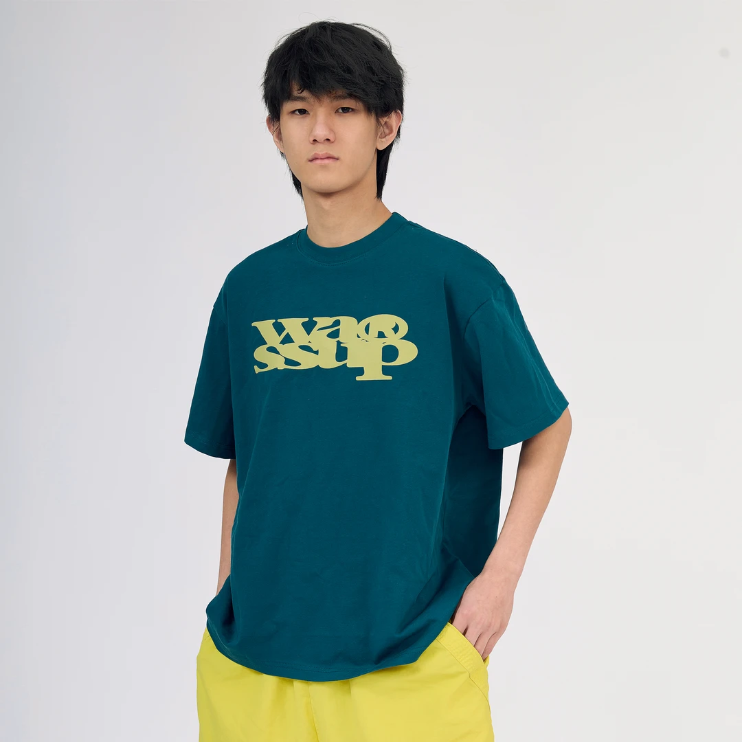 WA SSUP（叠影）棉短袖男女同款t恤夏季户外休闲上衣透气运动美式