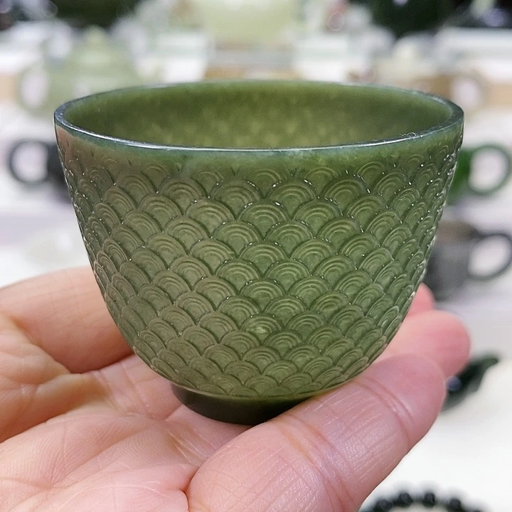 未镶嵌和田玉挂件茶杯70m l