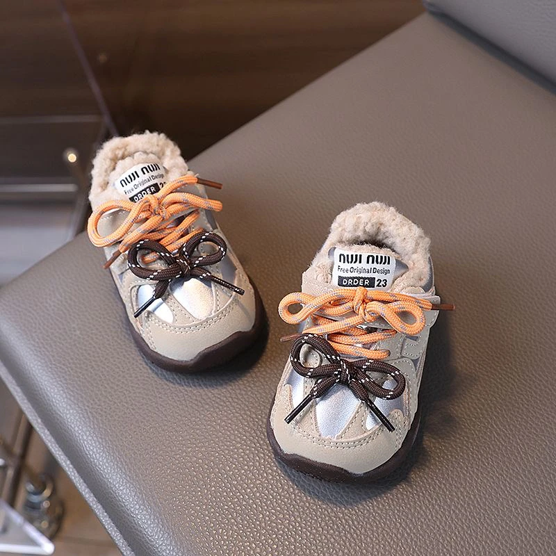 宝宝加绒保暖棉鞋冬季新款男童防滑运动鞋女宝宝软底舒适学步鞋